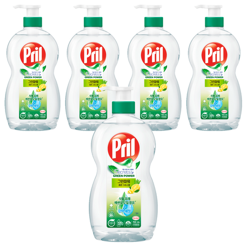 프릴 시크릿 오브 그린파워 주방세제 레몬그라스향, 700ml, 5개