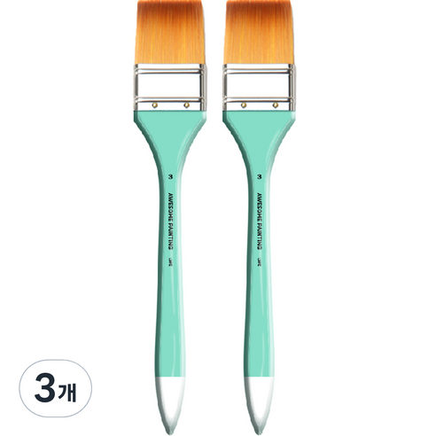 어썸페인팅 다용도 백붓 배경붓 납작붓 넓은붓 LONG WIDE 2p, 3호(50mm), 3개