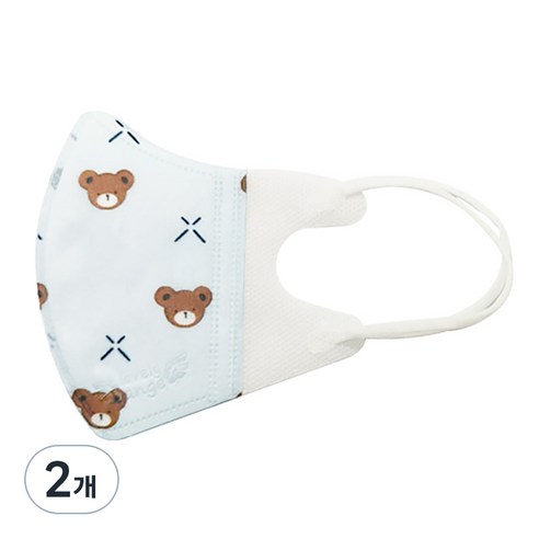 러블리앙즈 3D 유아 마스크 초소형, 30개입, 2개, 곰