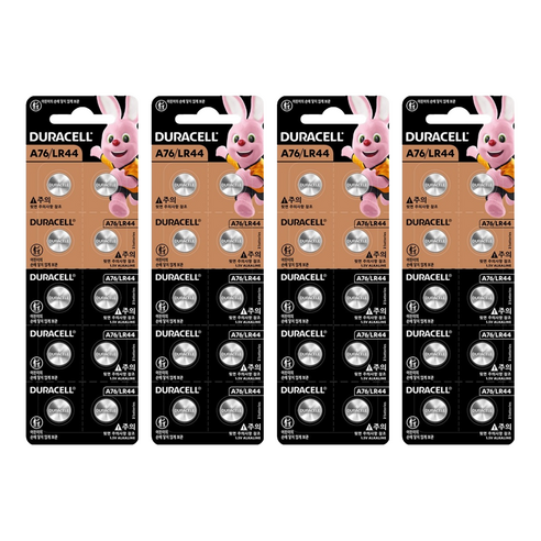 듀라셀 알카라인 코인건전지 LR44/A76, 10개입, 4개