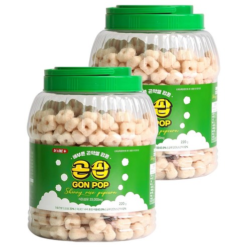 곤팝 배부른 곤약쌀 팝콘, 220g, 2개