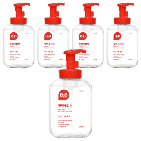 비앤비 젖병세정제 거품형 리뉴얼, 550ml, 5개