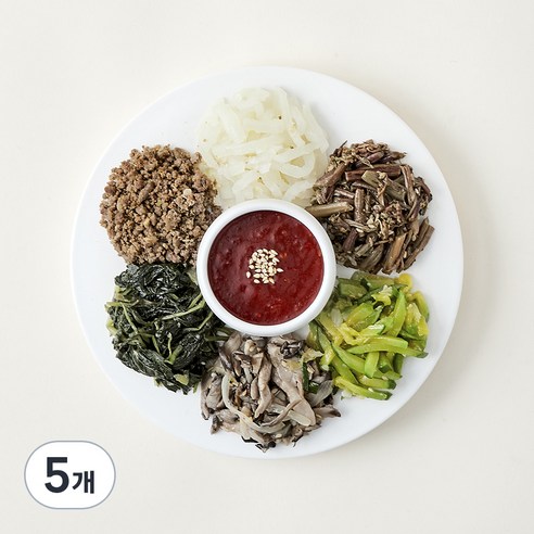 정미경키친 한우 나물비빔밥 세트, 205g, 5개
