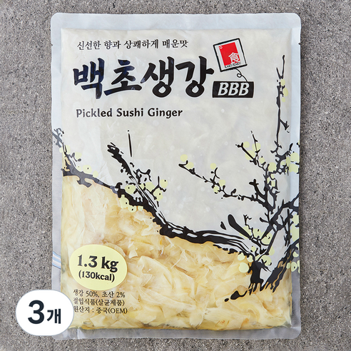 카쿠카쿠 백초생강 BBB, 3개, 1.3kg