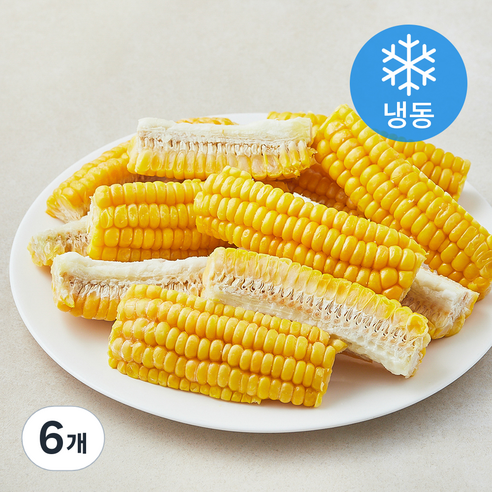 지엔씨푸드 증숙 옥수수립 (냉동), 1kg, 6개