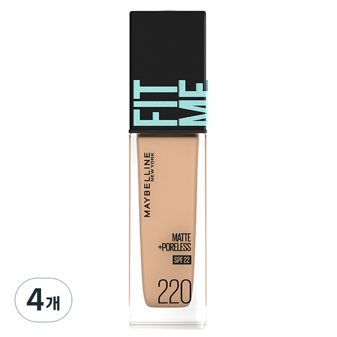 메이블린 핏미 파운데이션 30ml, 220호 내츄럴 베이지, 4개