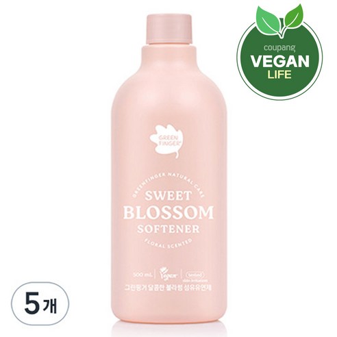 그린핑거 달콤한 블라썸 섬유유연제, 500ml, 5개