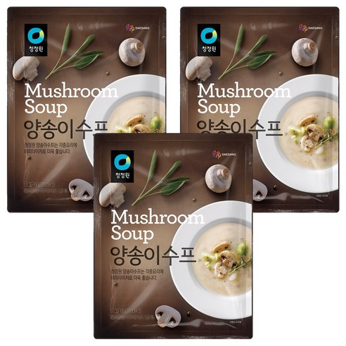 청정원 양송이수프, 1kg, 3개