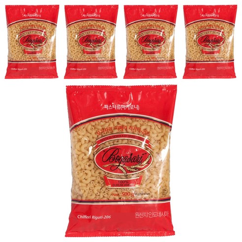 보가사리 치페리 리가티 마카로니, 500g, 5개
