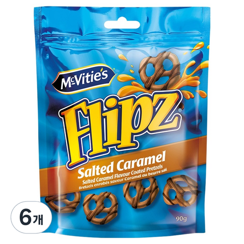 플립즈 카라멜 프레첼, 90g, 6개