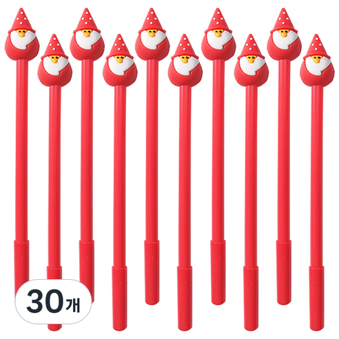 X-MAS 중성펜 0.5mm, 산타, 30개