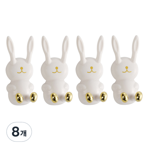 모나코올리브 래빗 다용도 홀더 칫솔걸이, 화이트, 8개