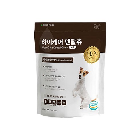 스몰빅 강아지 하이케어 초저분자 저알러지 덴탈껌, 150g, 1개, 눈물