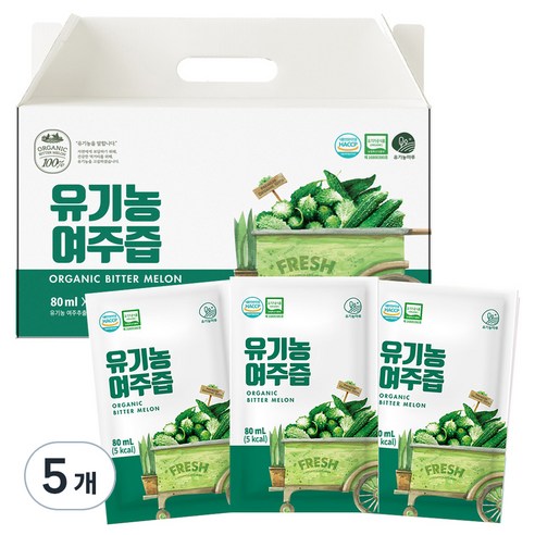 유기농마루 여주즙 30p, 5개, 2.4L