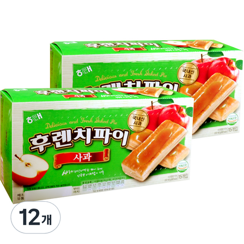해태제과 후렌치파이 사과 15p, 192g, 12개