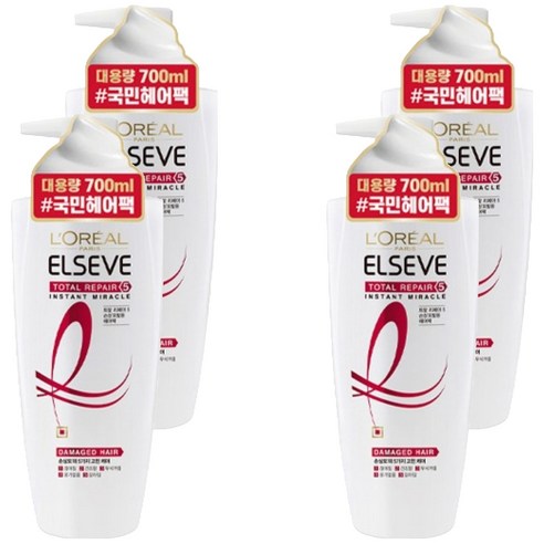 로레알파리 토탈리페어5 트리트먼트 헤어팩, 700ml, 4개