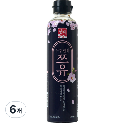 한라 주부천하 쯔유, 6개, 500ml
