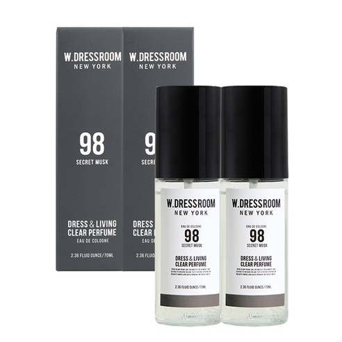 더블유드레스룸 드레스퍼퓸 70ml, No.98 SECRET MUSK, 2개