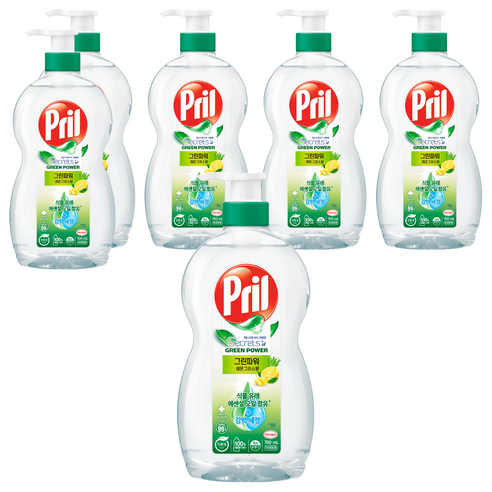 프릴 시크릿 오브 그린파워 주방세제 레몬그라스향, 700ml, 6개