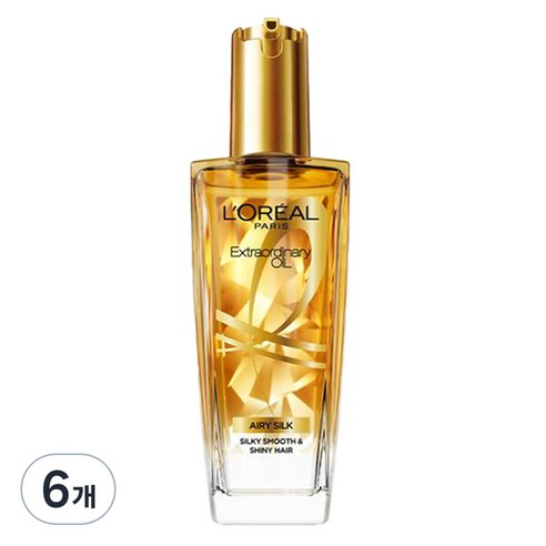 로레알파리 엑스트라오디네리 헤어오일 에어리 실크, 6개, 100ml