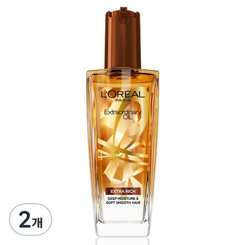로레알파리 엑스트라오디네리 헤어오일 리치 브라운, 100ml, 2개