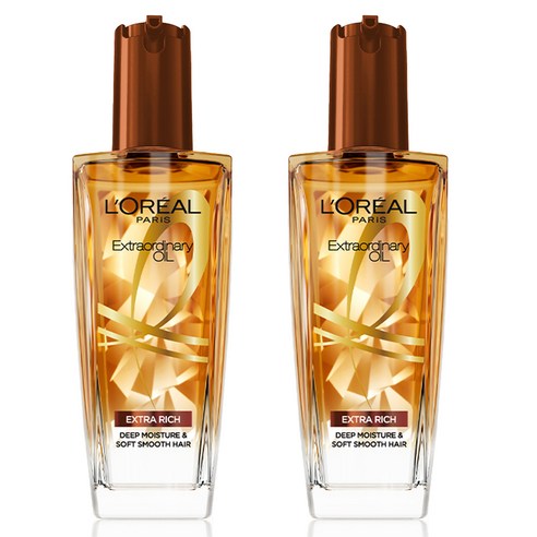 로레알파리 엑스트라오디네리 헤어오일 리치 브라운, 100ml, 2개