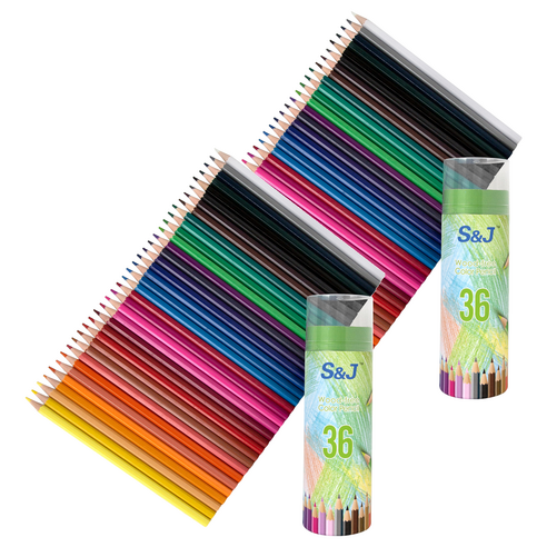 온비유 프리미엄 드로잉 색연필 17.5cm, 36색, 2개