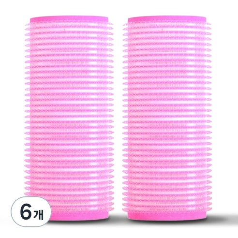 글로스앤글로우 점보 헤어롤 2p, 핑크, 6개