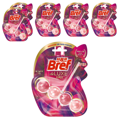 브레프 디럭스 변기세정제 매그놀리아 가든, 50g, 6개