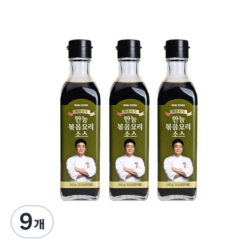 백쿡 백종원 만능 볶음요리 소스, 340g, 9개