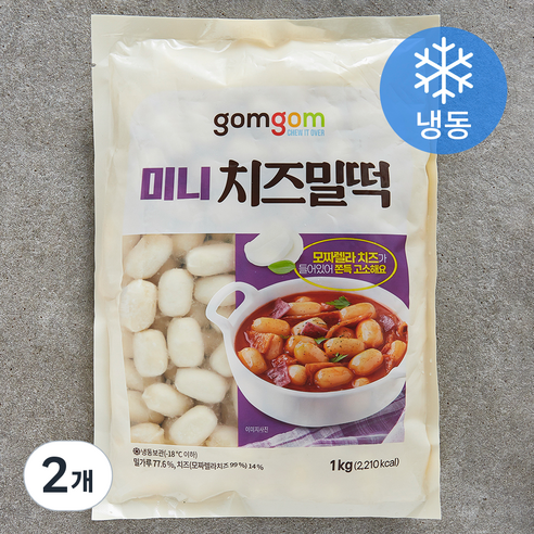 곰곰 미니 치즈밀떡 (냉동), 1kg, 2개