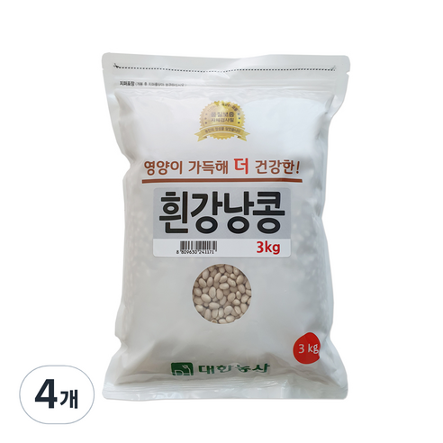 대한농산 흰강낭콩, 3kg, 4개