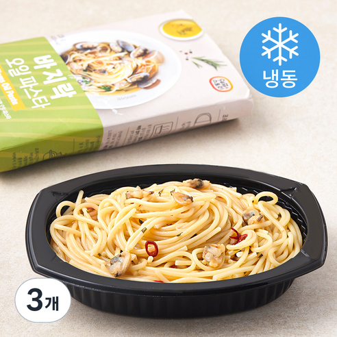 쉐프스토리 바지락 오일 파스타 (냉동), 226g, 3개