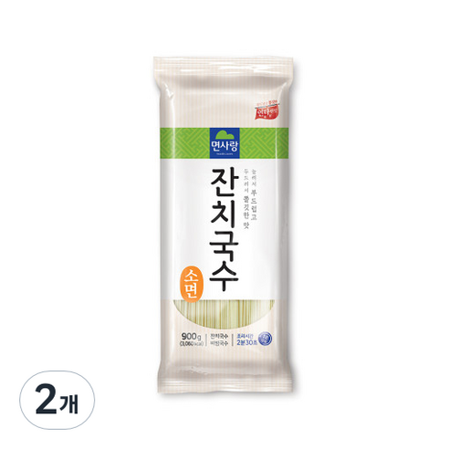 면사랑 잔치국수 소면, 900g, 2개