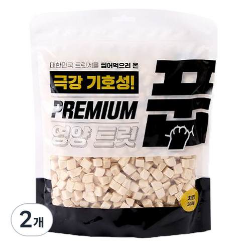 풉 고양이 동결건조 트릿, 치킨, 300g, 2개