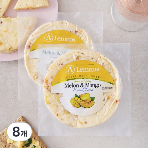 램노스 과일 메론망고 치즈, 125g, 1개입, 8개