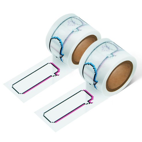 리훈 다정한마테 라벨 마스킹테이프 30mm, 픽셀말풍선, 2개