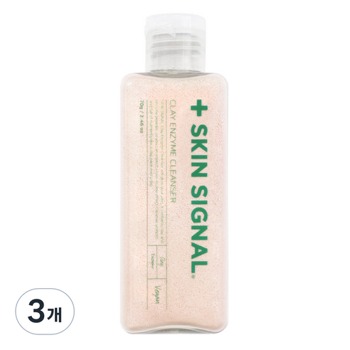 스킨시그널 핑크클레이 효소 클렌저 파우더, 70g, 3개