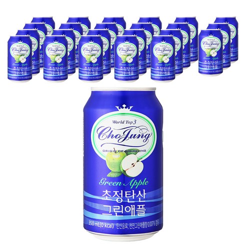 초정탄산 그린애플 350ml x 24캔 1박스, 24개