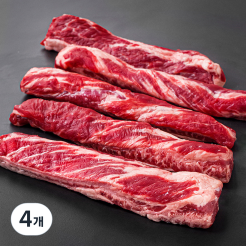미국산 소갈비살 리테일팩(원육) (냉장), 0.9kg, 4개