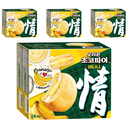 오리온초코파이 바나나맛 케이크, 444g, 8개