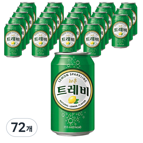 트레비 롯데 레몬 355ml, 72개