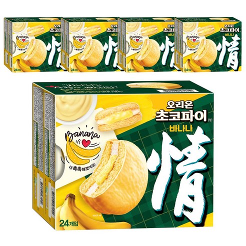 오리온초코파이 바나나맛 케이크, 444g, 10개