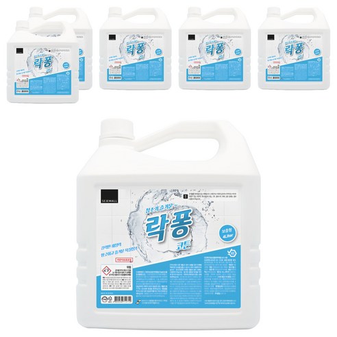락퐁 욕실 청소세제 코튼향, 4L, 6개