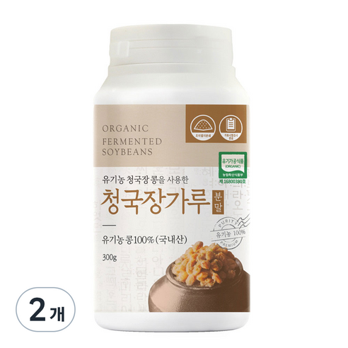 유기농마루 유기농 청국장 분말, 2개, 300g