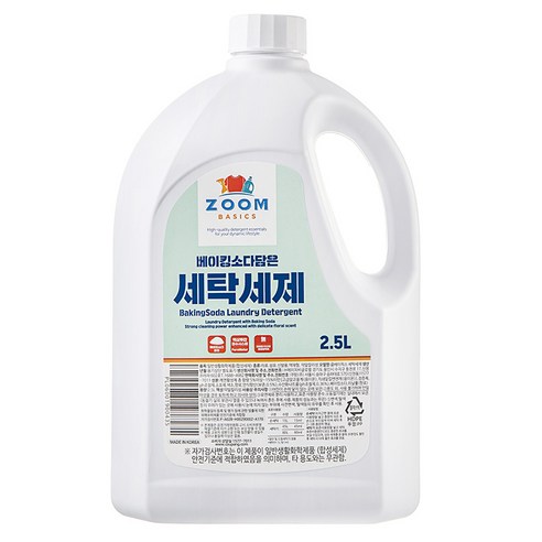 줌 베이직 베이킹소다 액체세제 2.5L 1개, 일반드럼겸용 세탁세제