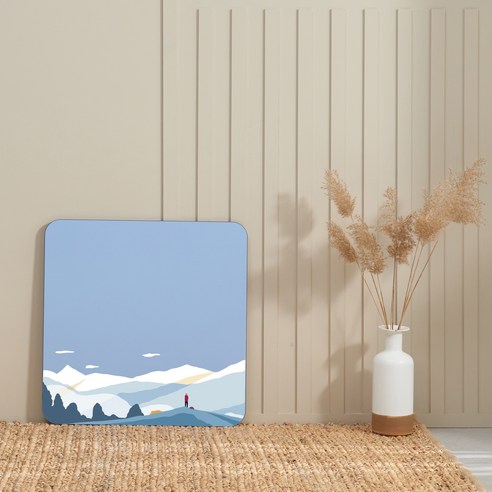 가온 미드센츄리 접이식 인테리어 LPM거실테이블 사각 60cm x 60cm, 트레킹