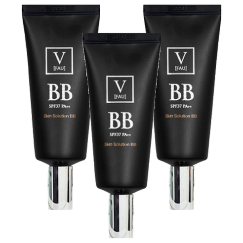 파우 스킨솔루션 비비크림 SPF37 PA++, 화사한 베이지, 50g, 3개