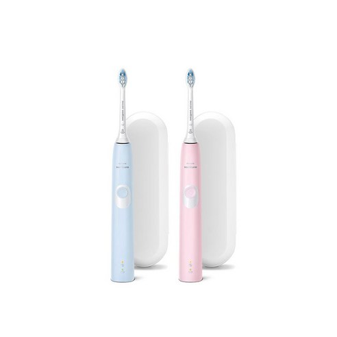 필립스 소닉케어 프로텍티브클린 4300 커플팩 전동칫솔, 라이트블루 + 파스텔핑크, 1세트