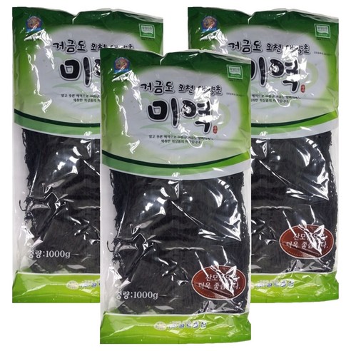 골드물산 거금도 오천 태양초 미역, 1kg, 3개